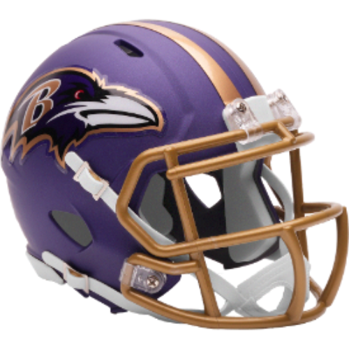 Baltimore Ravens NFL Mini Speed Football Helmet 2026 Purple Rising - NFL