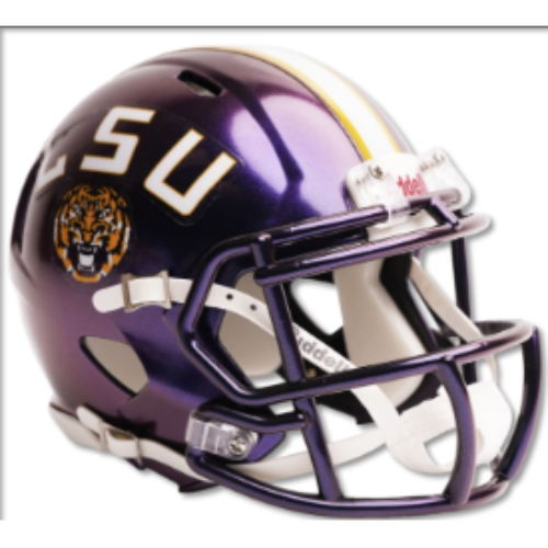 LSU Tigers NCAA Mini Speed Football Helmet Purple- NCAA