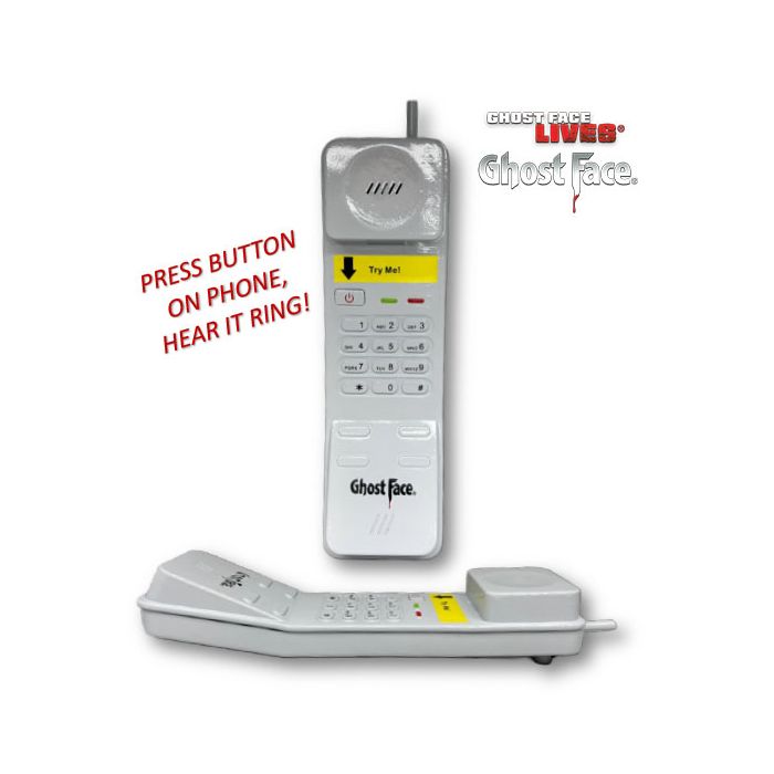 Ghost Face Phone with Sound Accessory Prop