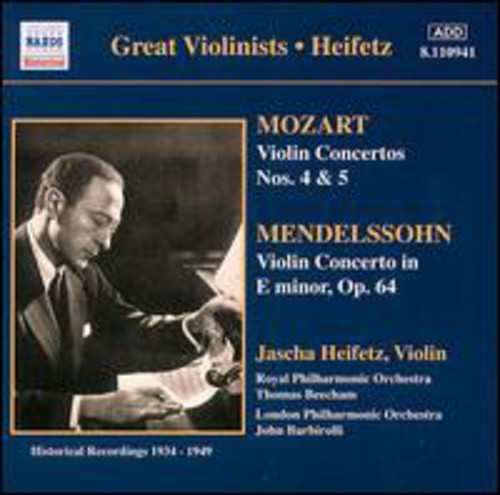 Mozart / Mendelssohn / Heifetz / Barbirolli - Violin Concertos: Great Violinists Heifetz - Music CD