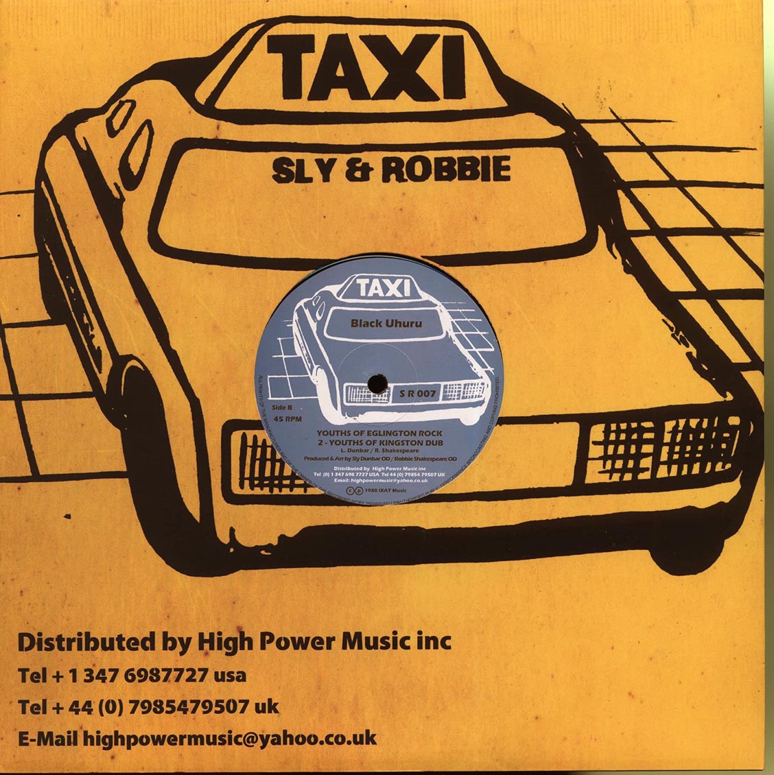 Black Uhuru - Youths Of Eglington (Extended Mix)  /  Sly & Robbie - Youths Of Eglington Rock; Sly & Robbie - Youths Of Eglington Dub 12" Vinyl Record