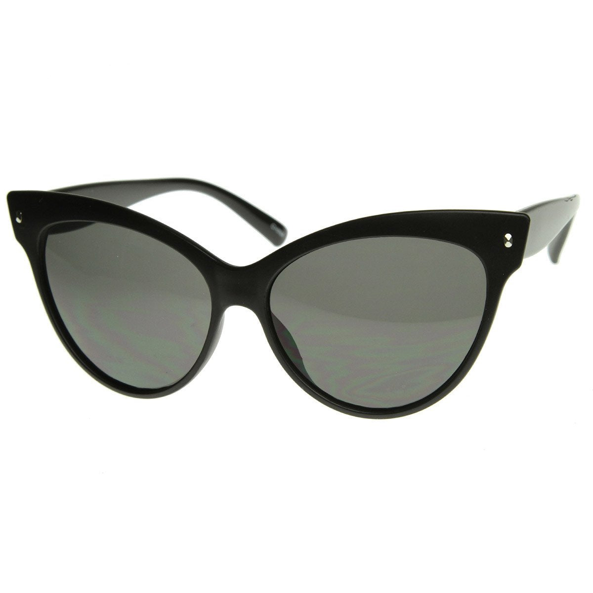 High Pointed Tip Inset Frame Oversize Cat Eye Sunglasses 8462