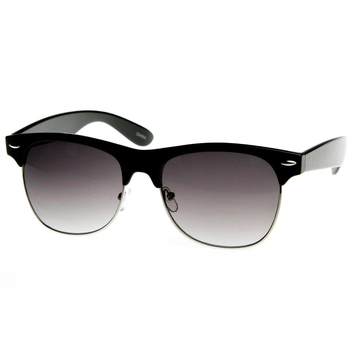 1950's Vintage Inspired Retro Half Frame Horned Rim Sunglasses 8769