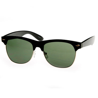 1950's Vintage Inspired Retro Half Frame Horned Rim Sunglasses 8769