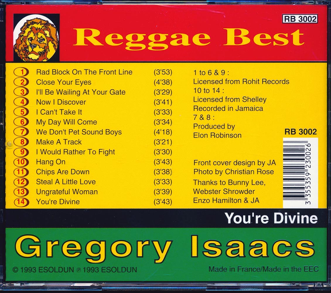 Gregory Isaacs - You're Divine Music CD