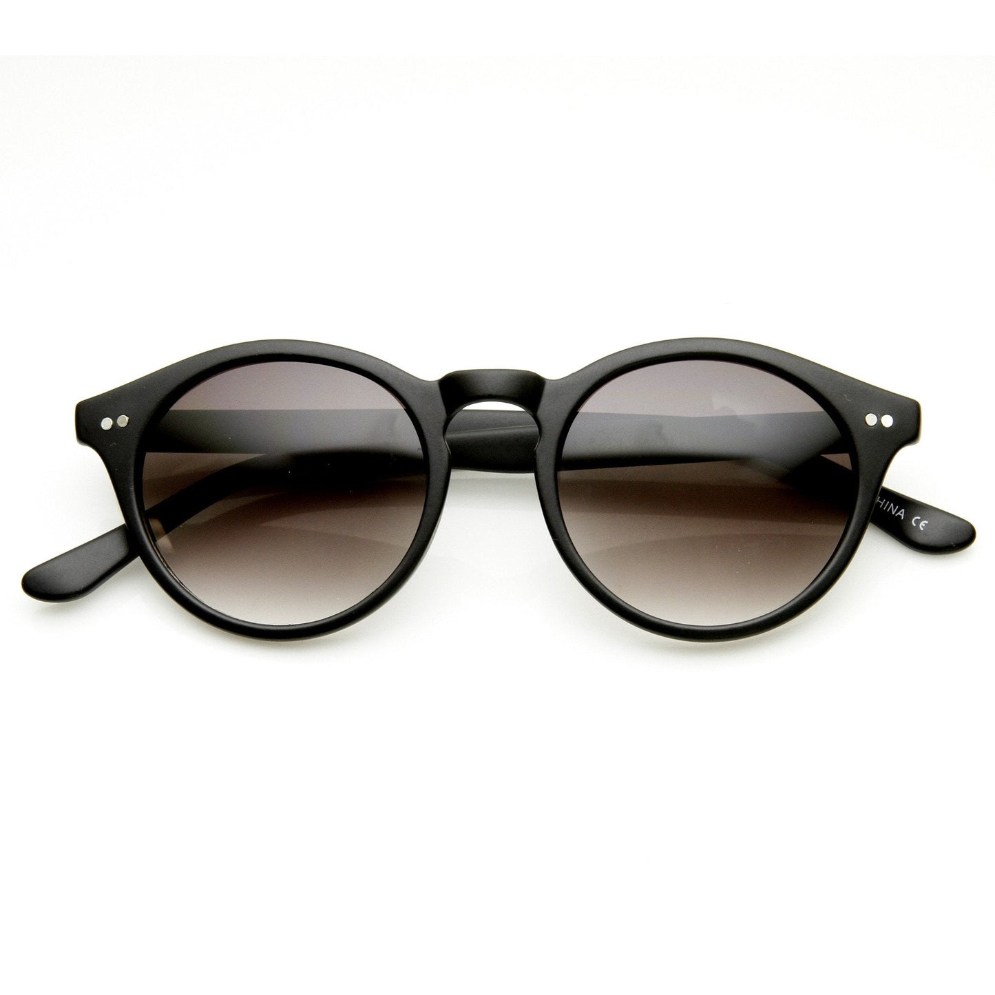 Vintage Inspired Key Hole Round Spectacles P3 Sunglasses 7055
