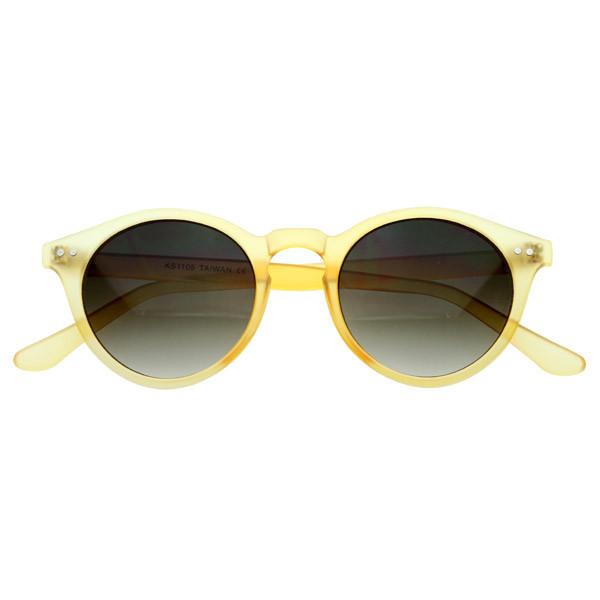 Vintage Inspired Key Hole Round Spectacles P3 Sunglasses 7055