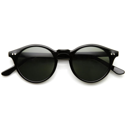 Vintage Inspired Key Hole Round Spectacles P3 Sunglasses 7055