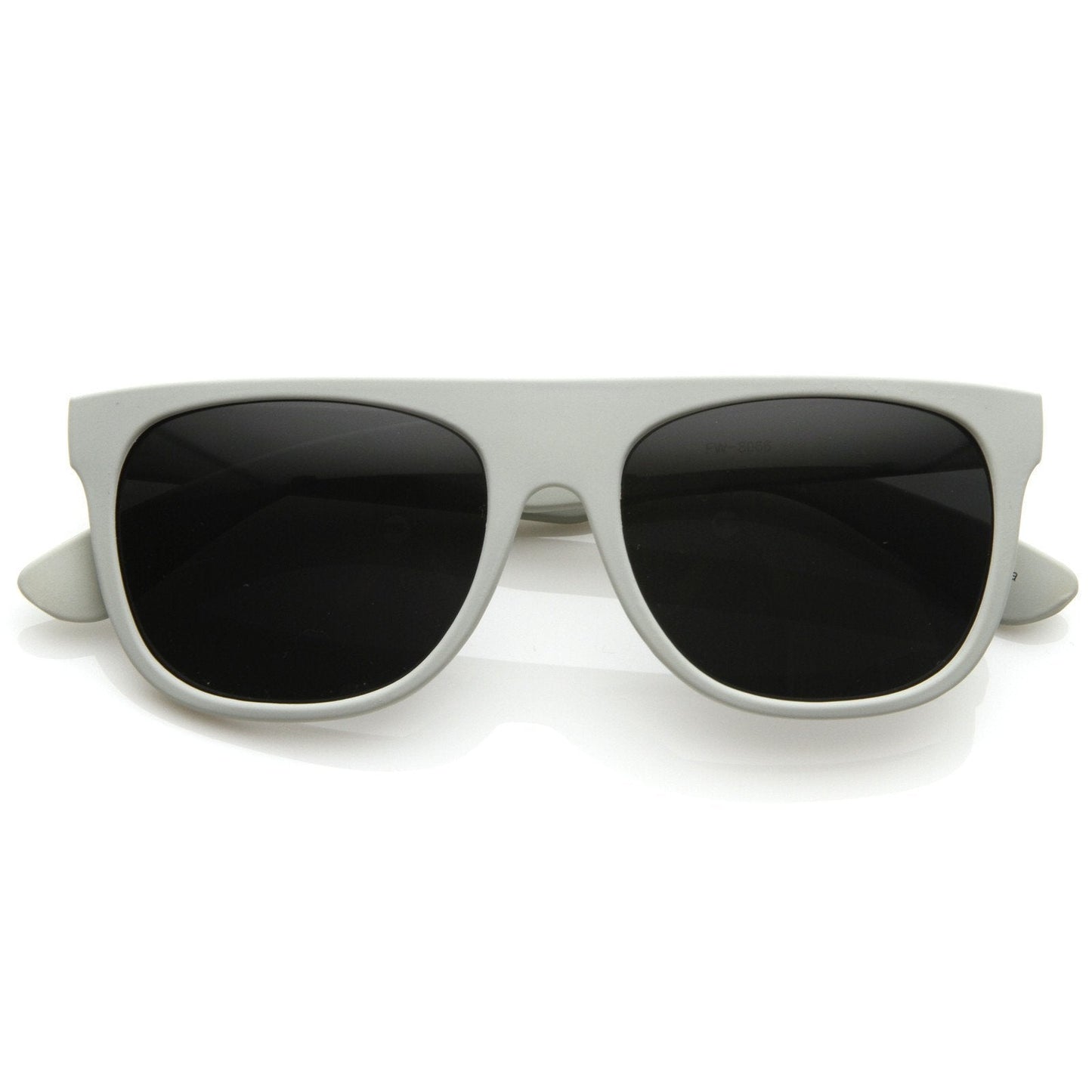 Super Flat Block Top Retro Horned Rim Sunglasses 8066