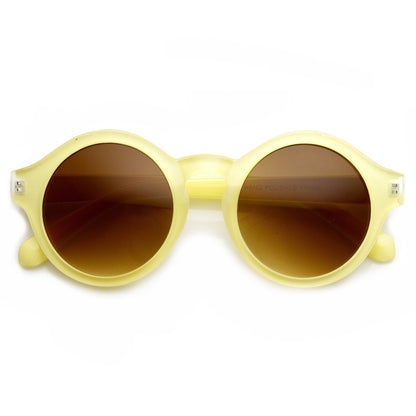 Classic Retro Keyhole Round P3 Frame Sunglasses 9196