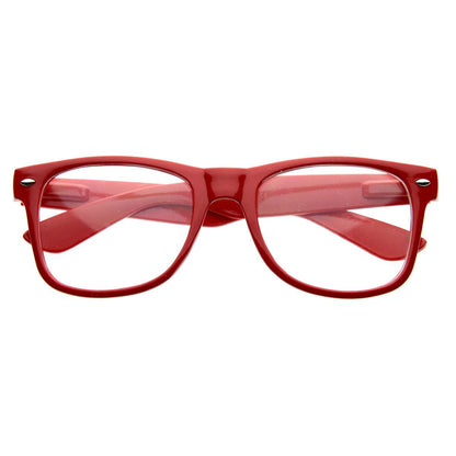 Retro Clear Lens Nerd Geek Horned Rim Glasses 2873