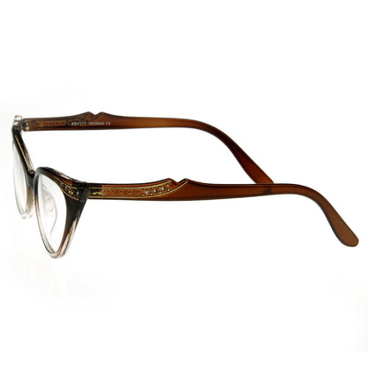 Vintage 1950's Womens Cat Eye Clear Lens Glasses 8783