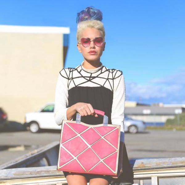 Cute Metal Heart Shape Rainbow Color Lens Sunglasses 9205