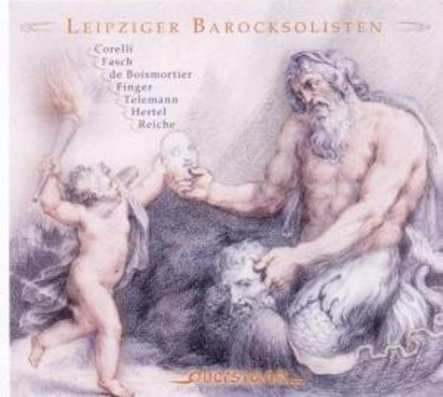 the album cover for Leipzig Baroque Soloists - Play Corelli Fasch Boismortier Finger Telemann Her