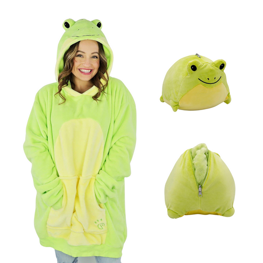 Fren Frog Snugible 2-in-1 Blanket Hoodie & Pillow