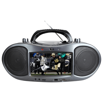 Emerson 7” Bluetooth DVD Boombox with HD-INPUT AM/FM Radio and Stereo Speakers