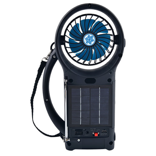 Supersonic Solar Power Bluetooth Speaker with FM Radio, LED Torch Light & Fan (SC-1073ERF)