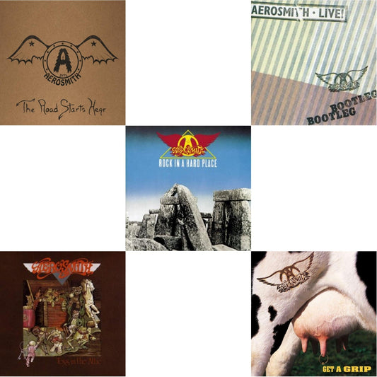 Aerosmith - 1971: The Road Starts Here & Toys In The Attic & Rock In A Hard Place & Live! Bootleg (2LP) & Get A Grip