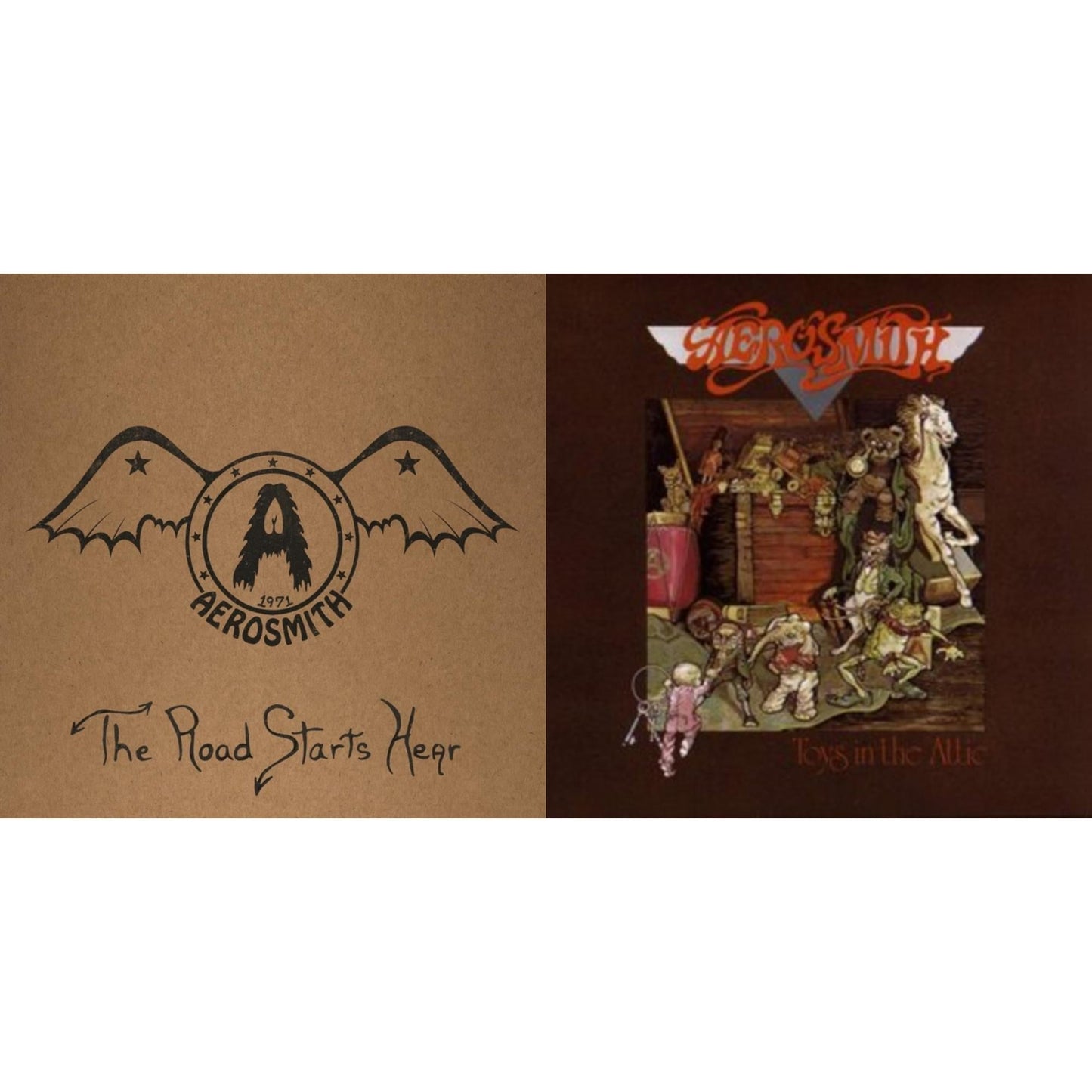 Aerosmith - 1971: The Road Starts Here & Toys In The Attic - LP Vinyl Bundle