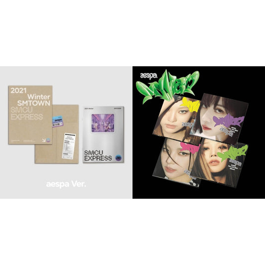 Aespa - My World (3Rd Mini Album/Poster Version) & 2021 Winter Smtown: Smcu Exrpess (Aespa) - CD Bundle