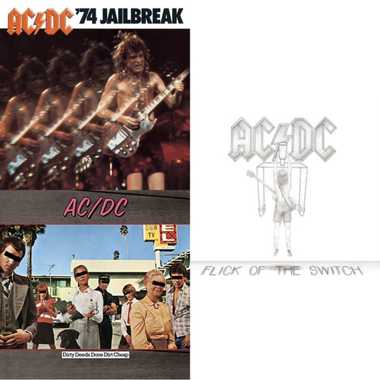 Ac/Dc - 74 Jailbreak & Dirty Deeds Done Dirt Cheap & Flick Of The Switch - CD Bundle