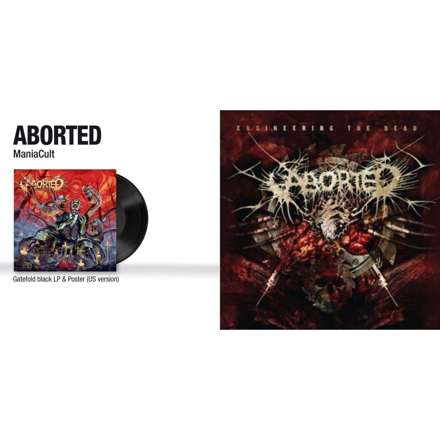 Aborted - Archaic Abattoir (Limited Edition/Red LP Vinyl Vinyl) & Goremageddon (Limited Edition/Red LP Vinyl Vinyl) - Bundle