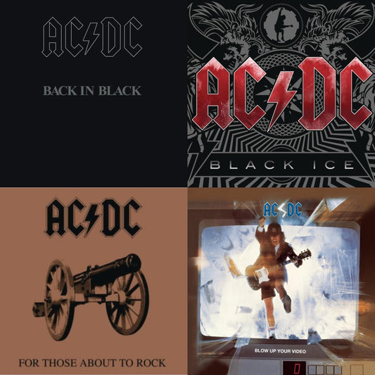Ac/Dc - Back In Black & For Those About To Rock & Black Ice & Blow Up Your Video - CD Bundle