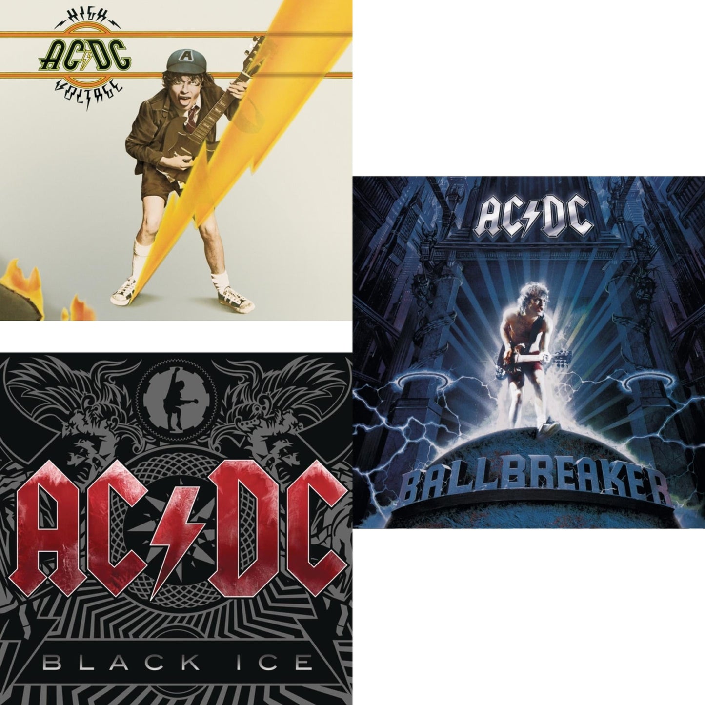 Ac/Dc - High Voltage & Black Ice & Ballbreaker - CD Bundle