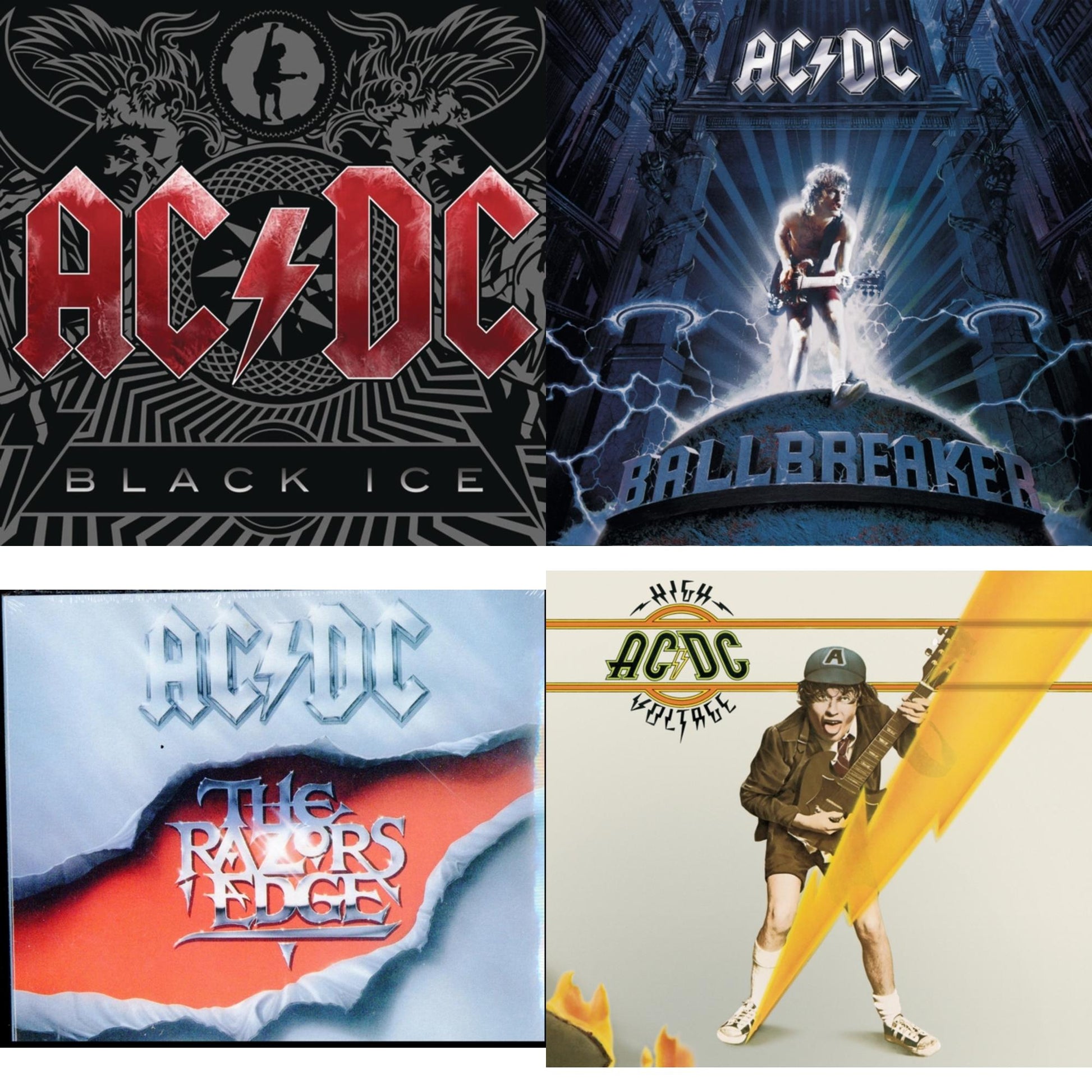 Ac/Dc - High Voltage & Razor's Edge & Black Ice & Ballbreaker - CD Bundle