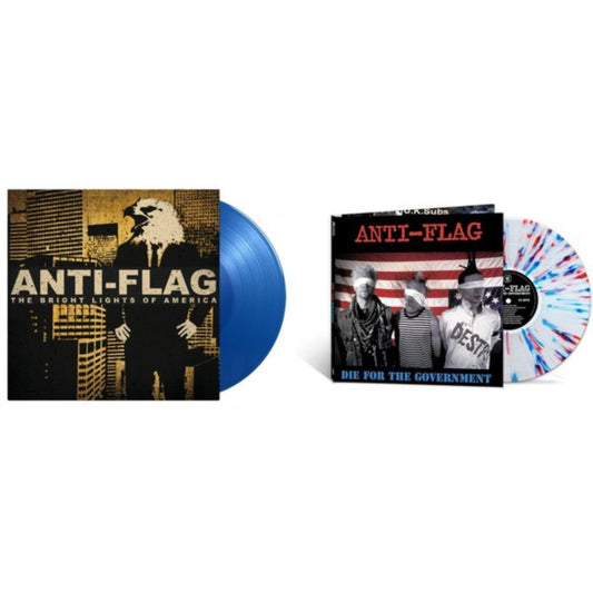 Anti-Flag - Bright Lights Of America (2LP/180G/Blue Vinyl) & Die For The Government (Red White & Blue Splatter LP Vinyl)