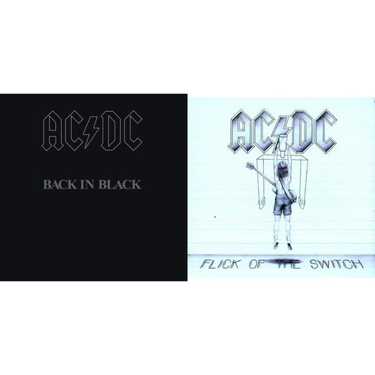 Ac/Dc - Back In Black (180G) & Flick Of The Switch (180G) - LP Vinyl Bundle