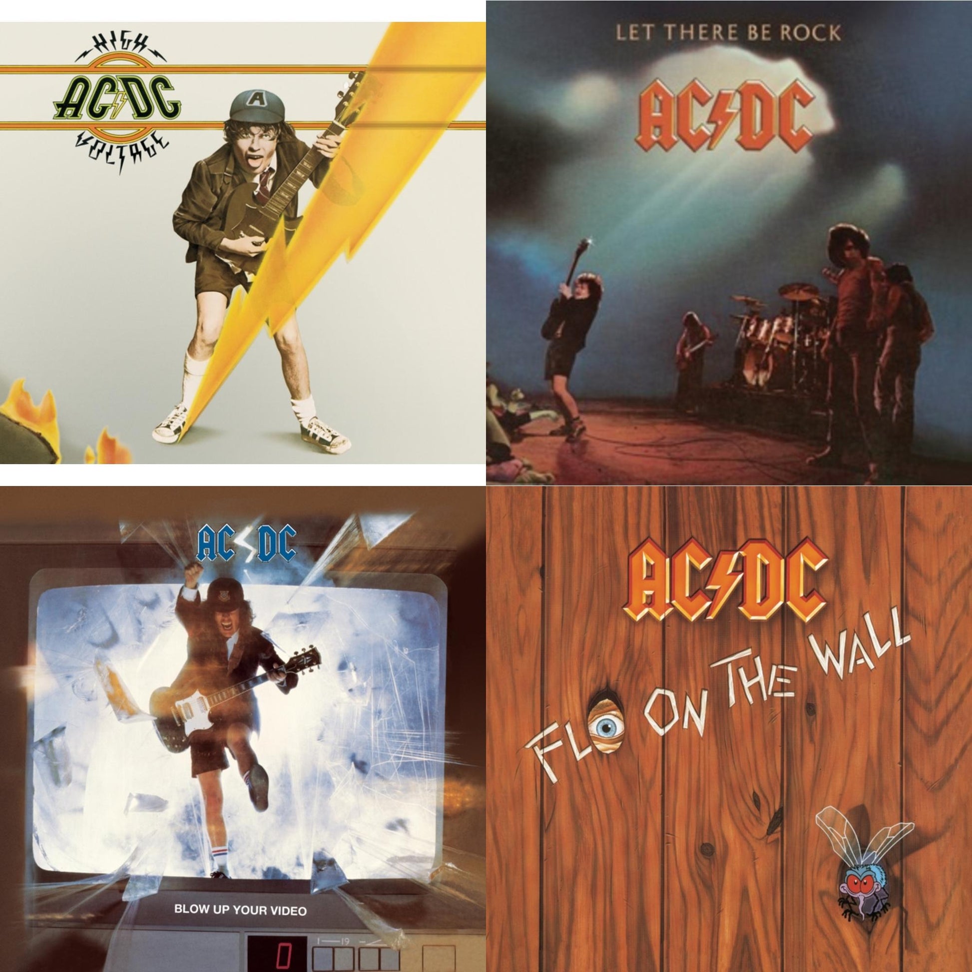 Ac/Dc - High Voltage & Let There Be Rock & Blow Up Your Video & Fly On The Wall - CD Bundle