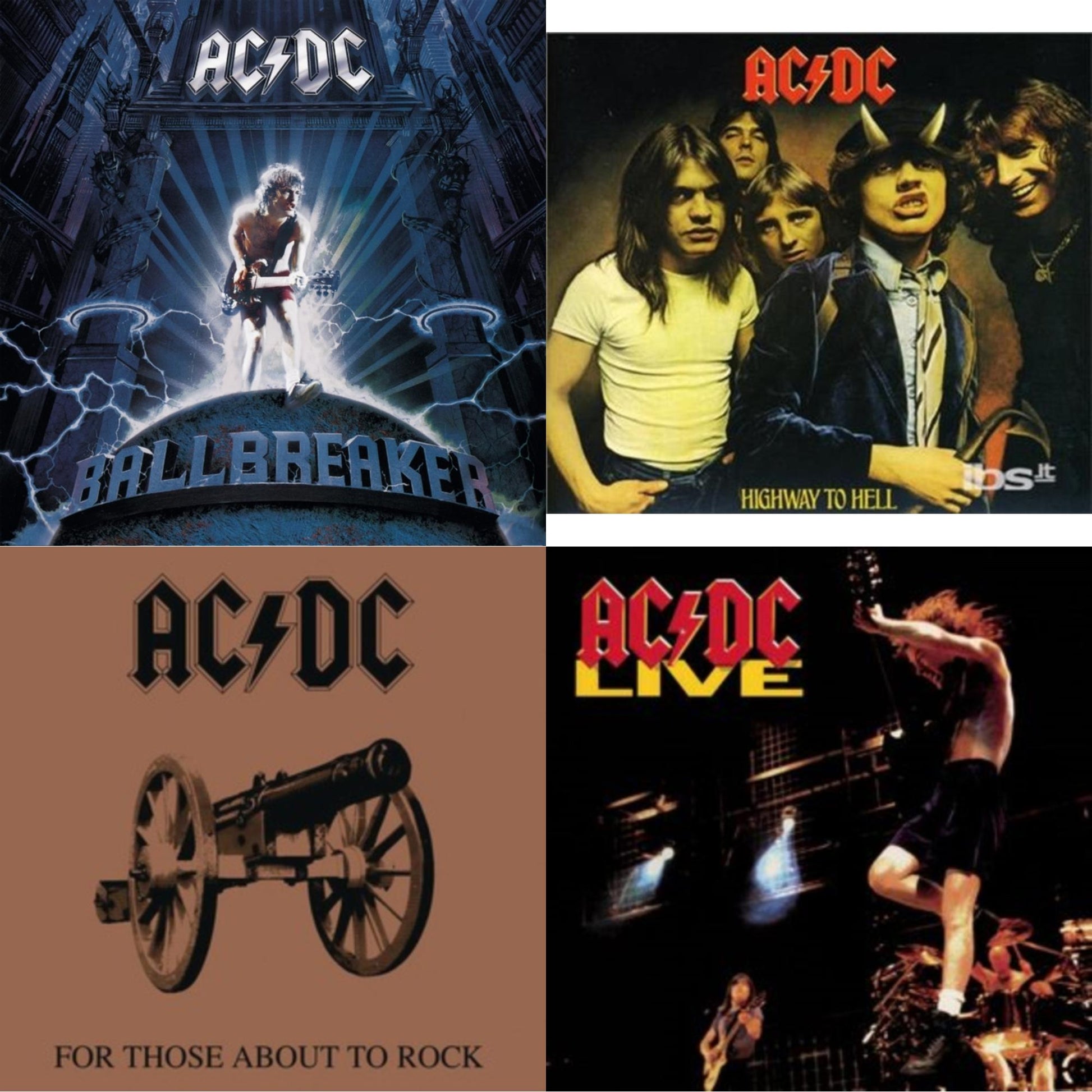 Ac/Dc - Highway To Hell & For Those About To Rock & Live & Ballbreaker - CD Bundle