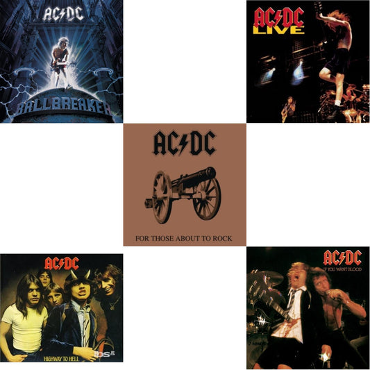 Ac/Dc - If You Want Blood You've Got It & Highway To Hell & For Those About To Rock & Live & Ballbreaker - CD Bundle