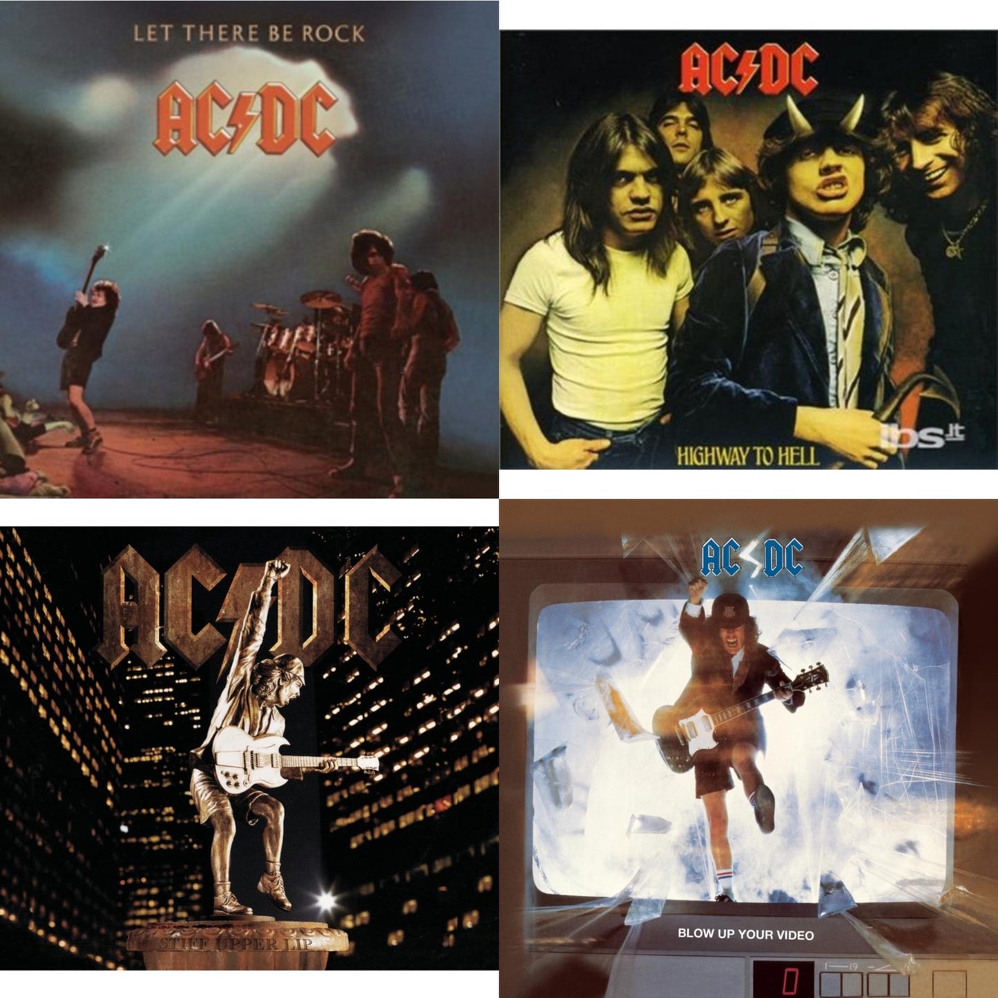 Ac/Dc - Let There Be Rock & Highway To Hell & Stiff Upper Lip & Blow Up Your Video - CD Bundle
