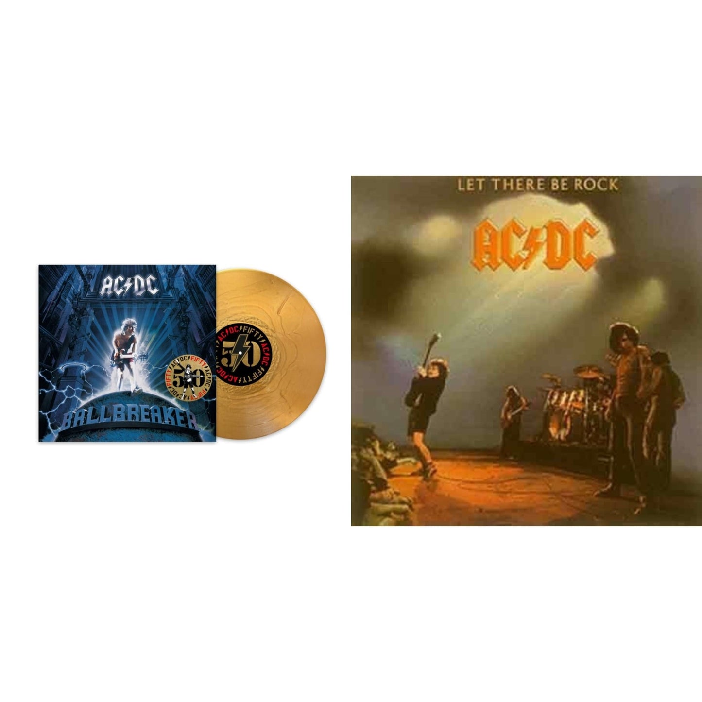Ac/Dc - Ballbreaker (50Th Anniversary/Gold Color LP Vinyl) & Let There Be Rock (180G)