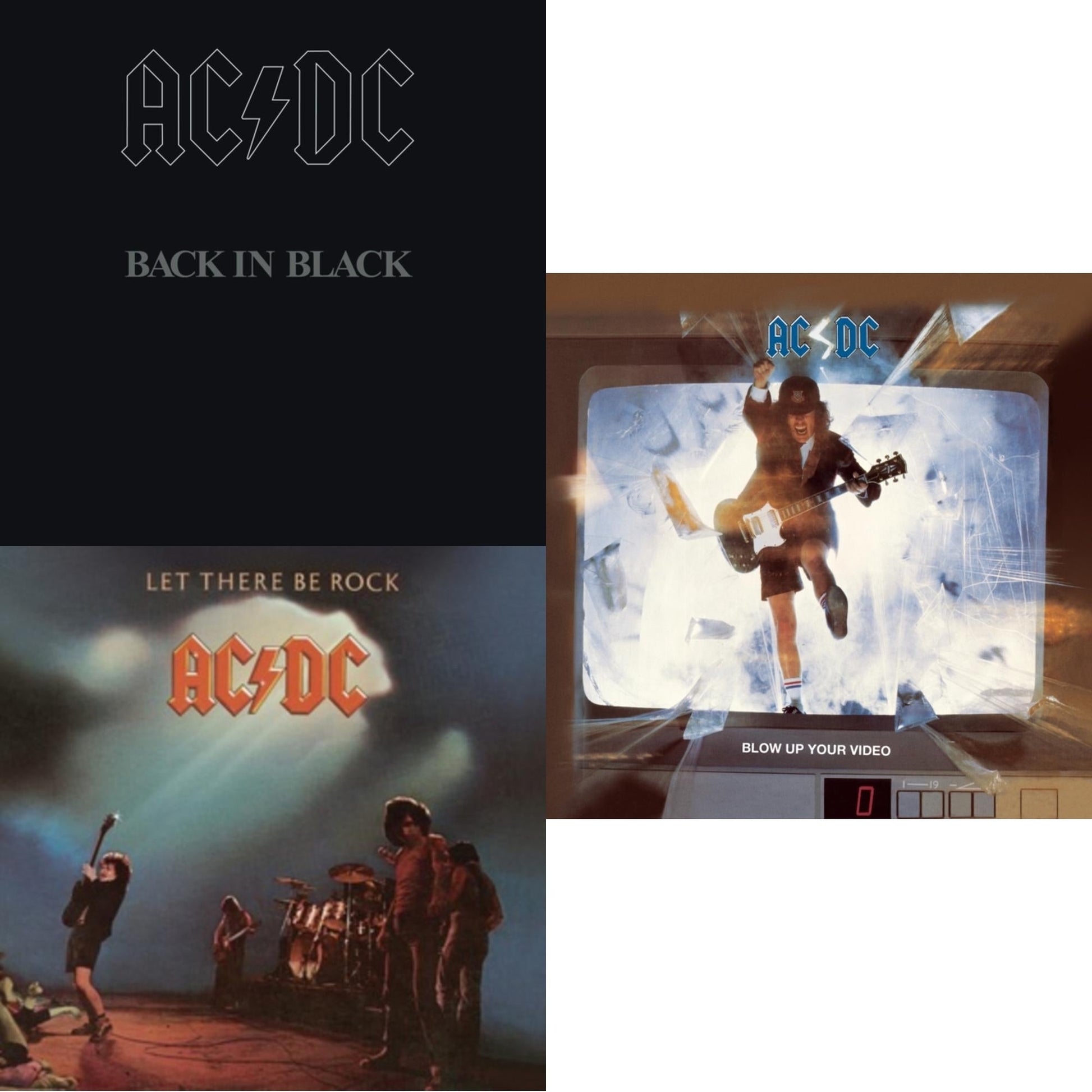 Ac/Dc - Let There Be Rock & Back In Black & Blow Up Your Video - CD Bundle