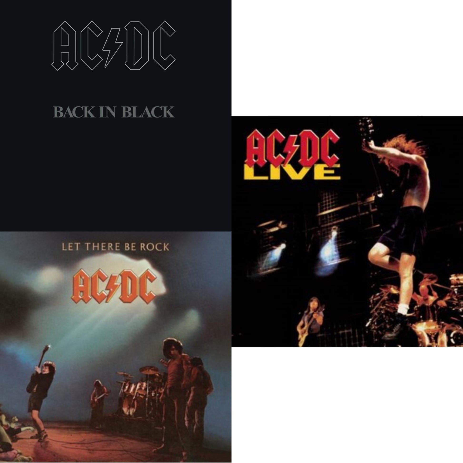 Ac/Dc - Let There Be Rock & Back In Black & Live - CD Bundle
