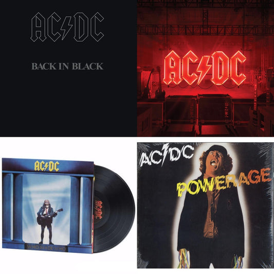 Ac/Dc - Power Up (180G/Gatefold Jacket/Inner Sleeve) & Powerage (180G) & Back In Black (180G) & Who Made Who (180G) - LP Vinyl Bundle