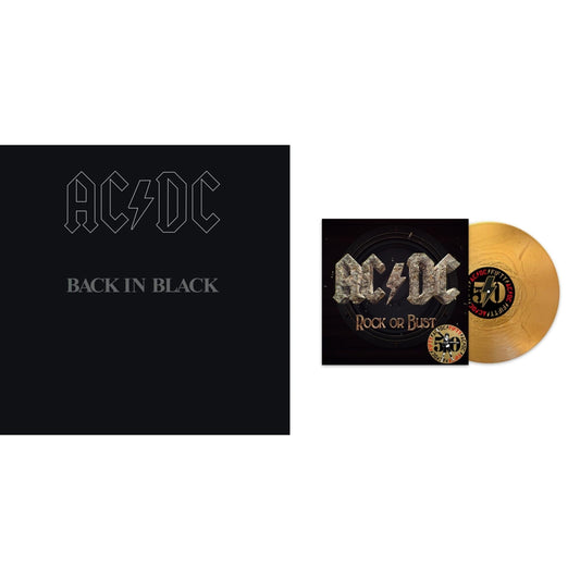 Ac/Dc - Back In Black (180G) & Rock Or Bust (50Th Anniversary/Gold Color LP Vinyl)