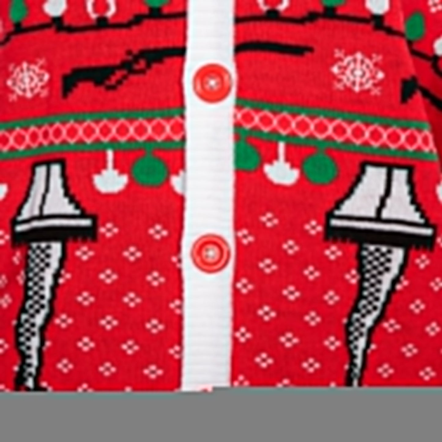 A Christmas Story Leg Lamp Button Up Cardigan Ugly Holiday Sweater