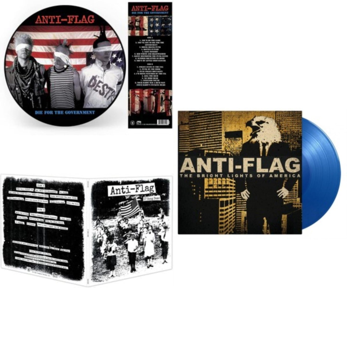 Anti-Flag - Bright Lights Of America (2LP/180G/Blue Vinyl) & 17 Song Demo & Die For The Government (Picture Disc)