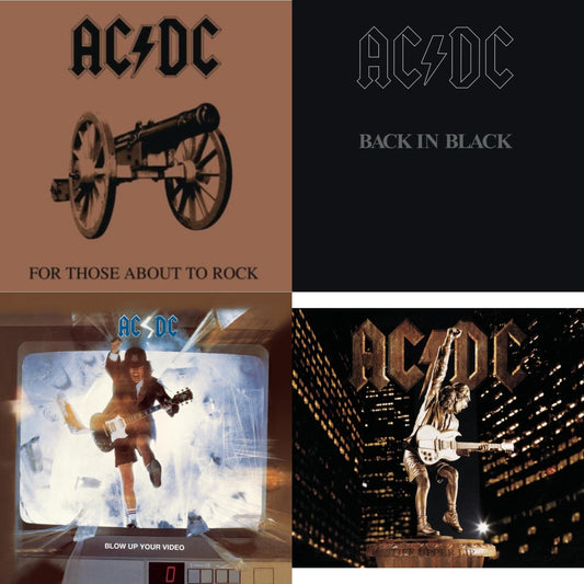 Ac/Dc - Back In Black & For Those About To Rock & Stiff Upper Lip & Blow Up Your Video - CD Bundle