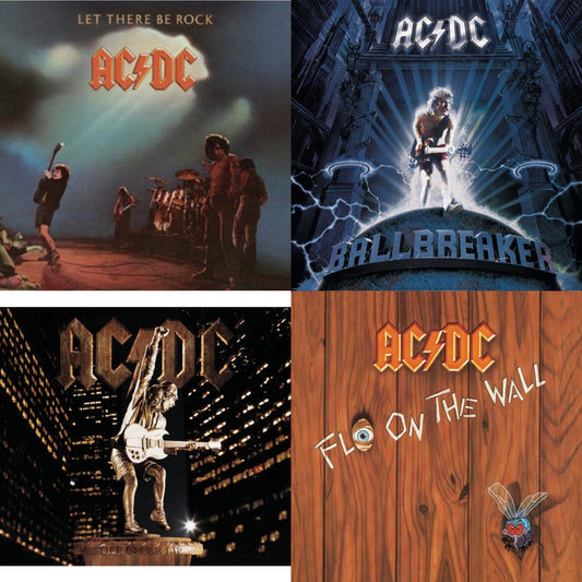 Ac/Dc - Let There Be Rock & Ballbreaker & Stiff Upper Lip & Fly On The Wall - CD Bundle