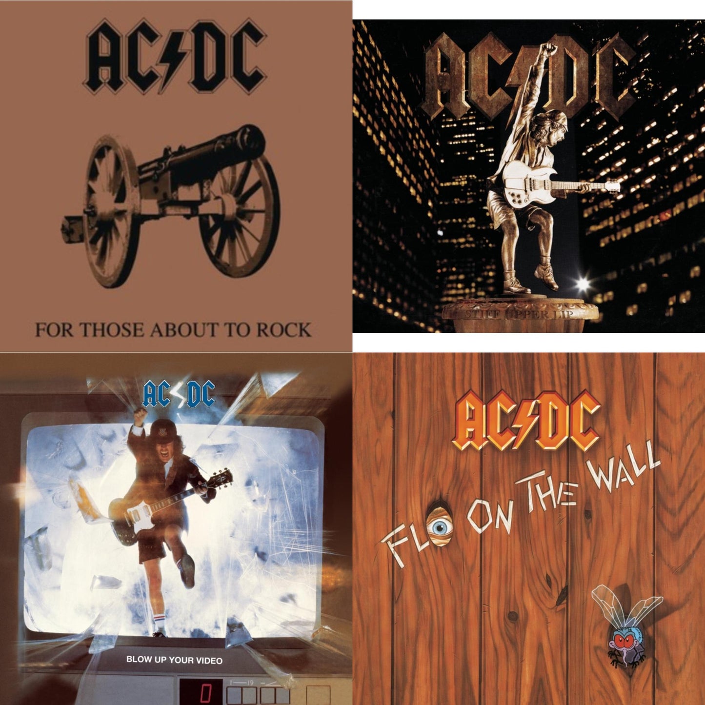 Ac/Dc - For Those About To Rock & Stiff Upper Lip & Blow Up Your Video & Fly On The Wall - CD Bundle