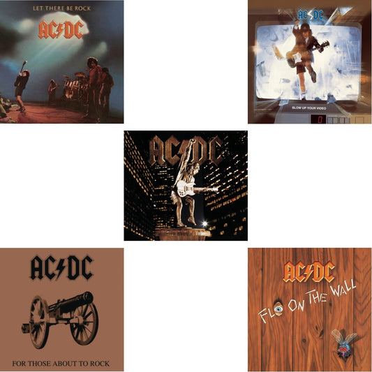 Ac/Dc - Let There Be Rock & For Those About To Rock & Stiff Upper Lip & Blow Up Your Video & Fly On The Wall - CD Bundle