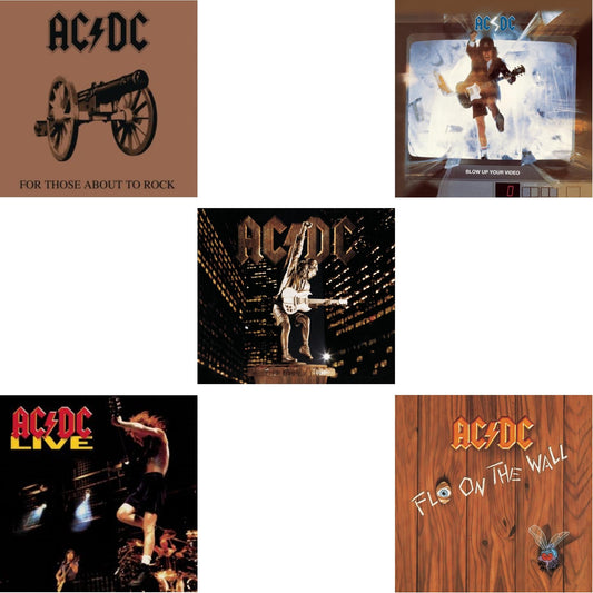 Ac/Dc - For Those About To Rock & Live & Stiff Upper Lip & Blow Up Your Video & Fly On The Wall - CD Bundle