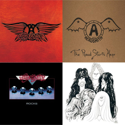 Aerosmith - 1971: The Road Starts Here & Greatest Hits & Rocks & Draw The Line - LP Vinyl Bundle