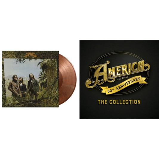 America - 50Th Anniversary & Hat Trick (Limited/Orange & Black Mixed/180G) - LP Vinyl Bundle