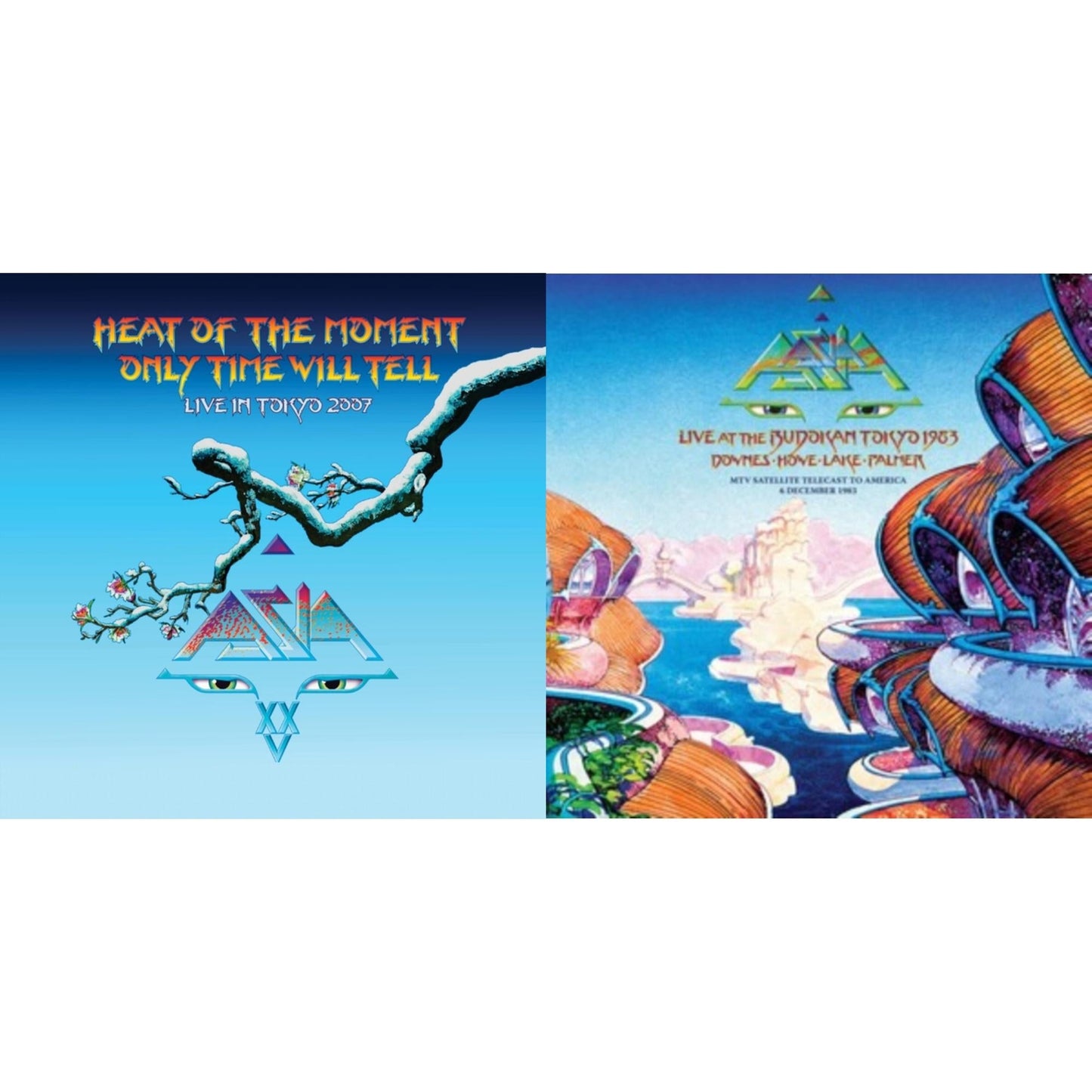 Asia - Asia In Asia - Live At The Budokan, Tokyo, 1983 (Deluxe Box Set/2LP/2CD/Blu-Ray/Etc.) & Heat Of The Moment, Live In Tokyo, 2007